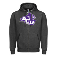Charcoal Heather abilene-christian-wildcats3 Zipper Hoodie - linhVisuals