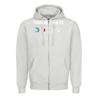 Dove Grey funny things i hate low battery and wifi connection Zipper Hoodie - linhVisuals