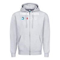 Heather Grey funny things i hate low battery and wifi connection Zipper Hoodie - linhVisuals