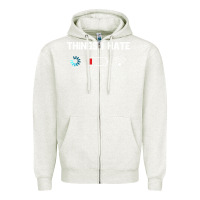 Oatmeal Heather funny things i hate low battery and wifi connection Zipper Hoodie - linhVisuals