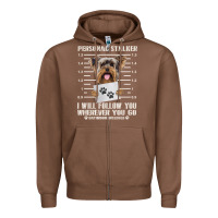 Chestnut funny yorkie personal stalker yorkshire terrier  dog i will follow you Zipper Hoodie - linhVisuals