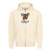 Sandshell funny yorkie personal stalker yorkshire terrier  dog i will follow you Zipper Hoodie - linhVisuals