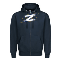 Navy akron zips-merch Zipper Hoodie - linhVisuals