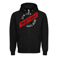 Black jamaica red stripe lager beer Zipper Hoodie - linhVisuals