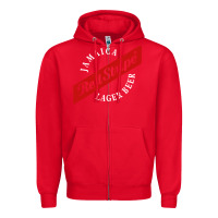 Red jamaica red stripe lager beer Zipper Hoodie - linhVisuals