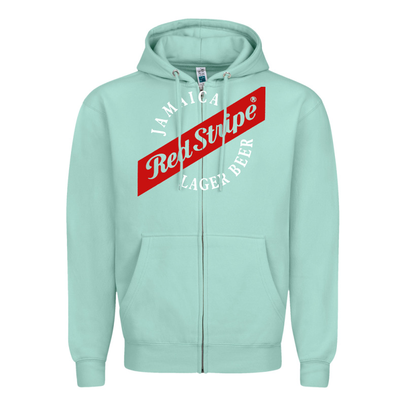Jamaica Red Stripe Lager Beer Zipper Hoodie by linhVisuals | Teevron