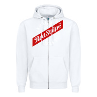 White jamaica red stripe lager beer Zipper Hoodie - linhVisuals
