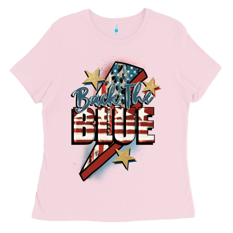 Back The Blue Ladies Tee by FaDigitalArtStudio | Teevron