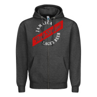Charcoal Heather jamaica red stripe lager beer Zipper Hoodie - linhVisuals