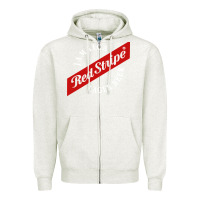 Oatmeal Heather jamaica red stripe lager beer Zipper Hoodie - linhVisuals