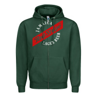 Sports Green jamaica red stripe lager beer Zipper Hoodie - linhVisuals