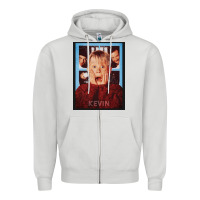 Dove Grey home alone kevin Zipper Hoodie - linhVisuals