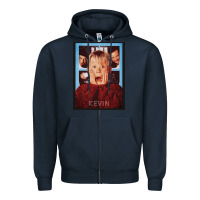 Navy home alone kevin Zipper Hoodie - linhVisuals