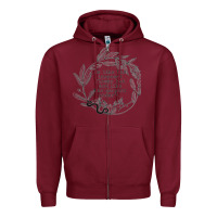 Burgundy Lady Macbeth Shakespeare Quote Zipper Hoodie - linhVisuals