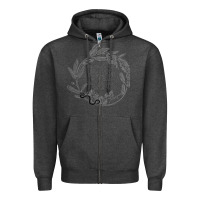 Charcoal Heather Lady Macbeth Shakespeare Quote Zipper Hoodie - linhVisuals
