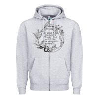 Heather Grey Lady Macbeth Shakespeare Quote Zipper Hoodie - linhVisuals