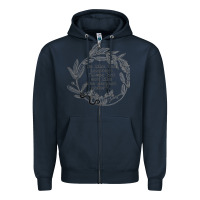 Navy Lady Macbeth Shakespeare Quote Zipper Hoodie - linhVisuals
