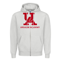 Dove Grey ursuline academy Zipper Hoodie - linhVisuals