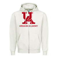 Oatmeal Heather ursuline academy Zipper Hoodie - linhVisuals