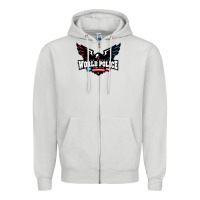 Dove Grey team america Zipper Hoodie - linhVisuals