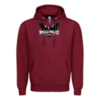 Burgundy team america Zipper Hoodie - linhVisuals