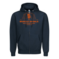 Navy muscle shoals recording studio Zipper Hoodie - linhVisuals