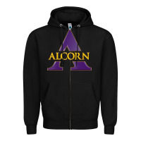 Black Alcorn Athletics Zipper Hoodie - linhVisuals