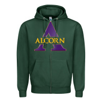 Sports Green Alcorn Athletics Zipper Hoodie - linhVisuals