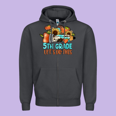 5th Grade Let's Do This Zipper Hoodie Designed By Jahusdesignshop