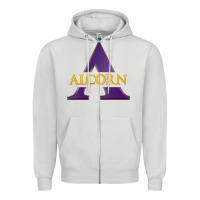 Dove Grey Alcorn Athletics Zipper Hoodie - linhVisuals