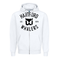 White hartford ice hockey 1979 Zipper Hoodie - linhVisuals