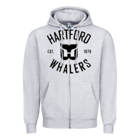 Heather Grey hartford ice hockey 1979 Zipper Hoodie - linhVisuals