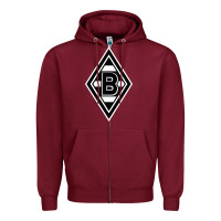 Burgundy #borussia #monchengladbach Zipper Hoodie - linhVisuals