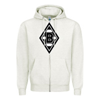 Oatmeal Heather #borussia #monchengladbach Zipper Hoodie - linhVisuals
