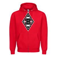 Red #borussia #monchengladbach Zipper Hoodie - linhVisuals