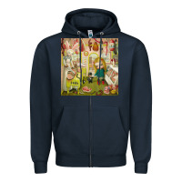 Navy Mark Ryden - The Magic Sircus Zipper Hoodie - linhVisuals