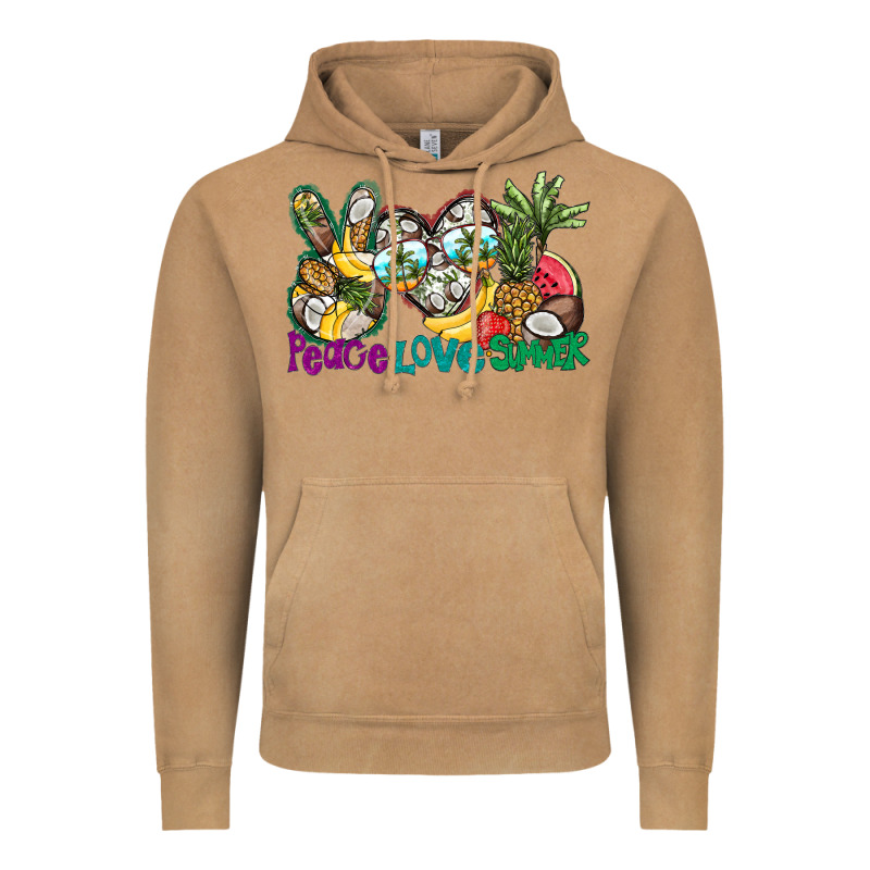 Peace Love Summer Vintage Hoodie by CowhideDigitalArt | Teevron