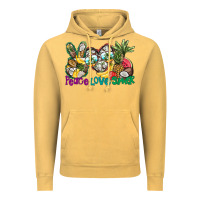 Vintage Mustard Peace Love Summer Vintage Hoodie - CowhideDigitalArt