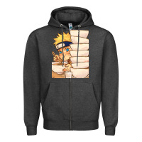 Charcoal Heather Nar Manga Ruto Ramen Zipper Hoodie - linhVisuals