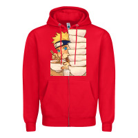 Red Nar Manga Ruto Ramen Zipper Hoodie - linhVisuals