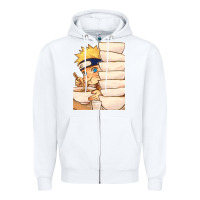 White Nar Manga Ruto Ramen Zipper Hoodie - linhVisuals