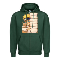 Sports Green Nar Manga Ruto Ramen Zipper Hoodie - linhVisuals