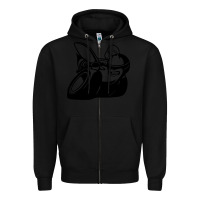 Black Scat pack Zipper Hoodie - linhVisuals