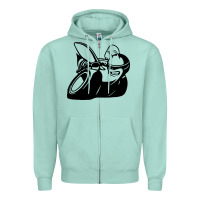 Seafoam Scat pack Zipper Hoodie - linhVisuals