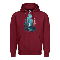 Burgundy Nier Automata Zipper Hoodie - linhVisuals