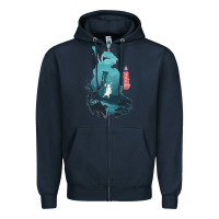 Navy Nier Automata Zipper Hoodie - linhVisuals