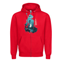 Red Nier Automata Zipper Hoodie - linhVisuals