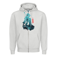 Dove Grey Nier Automata Zipper Hoodie - linhVisuals