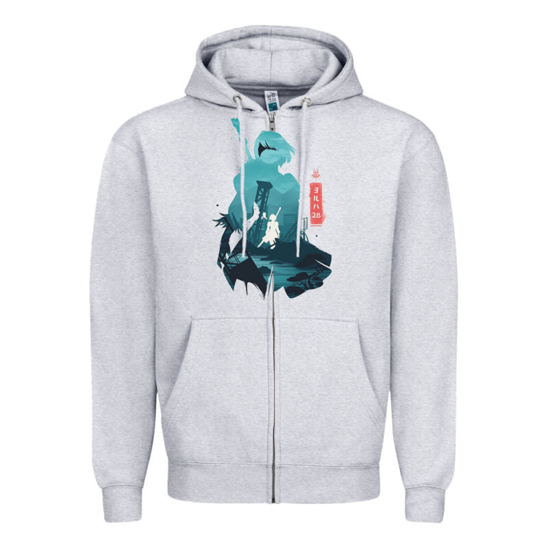Nier Automata Zipper Hoodie by linhVisuals | Teevron