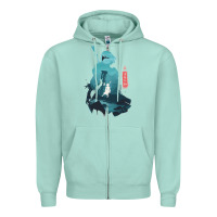 Seafoam Nier Automata Zipper Hoodie - linhVisuals